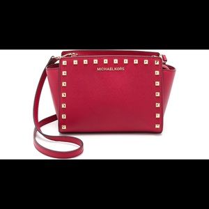 Michael Kors Selma mini stud crossbody bag clutch